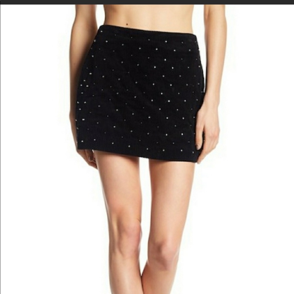 BlankNYC Corduroy studded mini skirt